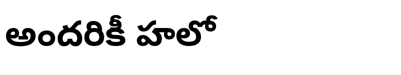 Preview of Noto Sans Telugu Bold