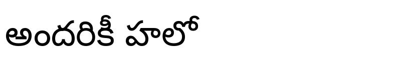 Preview of Noto Sans Telugu Regular